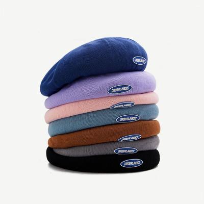 China Character Wholesale Fashion Trendy High Quality Custom Logo French Beret For Unisex for sale