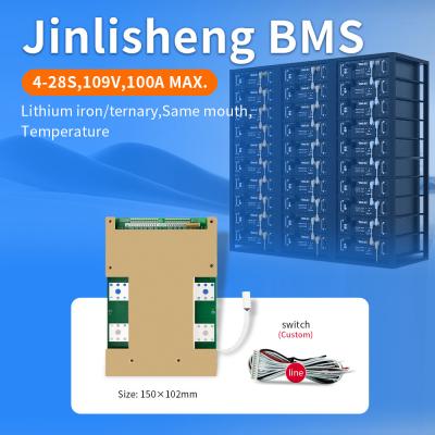 China 4s-28s 30A-100a Smart Active Balancer Bms 48v Lto Battery Bms 100a Voor elektrische driewieler Te koop