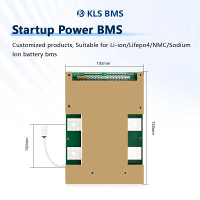 China Car Starting Lithium Ion LifePO4 LTO Battery Bms Board 4S - 12S 12V - 24V 100A for sale