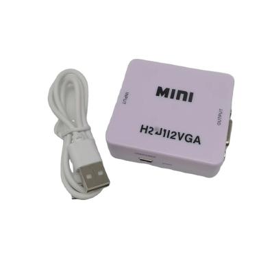 China With Power Supply White Box Audio Mini Series HD To VGA Digital Signal Converter Suitable For Computer To Projector HD To VGA for sale