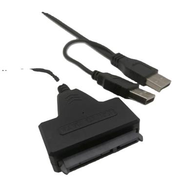 China Easy Transfer Desktop USB2.0 SATA Hard Drive Converter Notebook Drive Line Double Head Cable Card Suitable For Laptops for sale