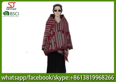 China 239g 145*135cm 100%Acrylic Woven Houndstooth Jacquard Poncho hot sale new style  keep warm fashion sallow grid scarf for sale