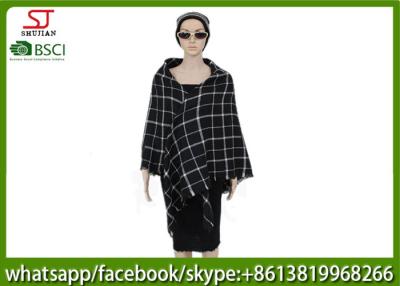 China 239g 140*140cm 100%Acrylic Woven Plaid Square Poncho hot sale new style  keep warm fashion scarf for sale