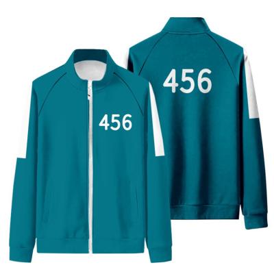 China Cosplay Squid Game Jacket Male Lead Lee Jung Jae Same Korean Drama Sportswear 456 Plus Size Sweatshirt for sale