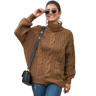 China 2021 Hot Selling Amazon Anti-wrinkle University Wind Sweater Women Tortoise Neck Sweater Women's Sweater for sale