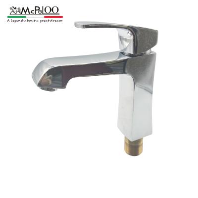 China Factory New Products Bathroom Basin Faucet Sense Tap Handle Vanity Sink Single Tap Black Brass Basin Faucet for sale