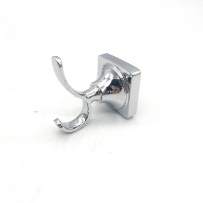 China MBA30304-1 Sustainable Bathroom Accessories Zinc Clothes Hat Towel Hook Square Wall Mounted Clothes Hook for sale