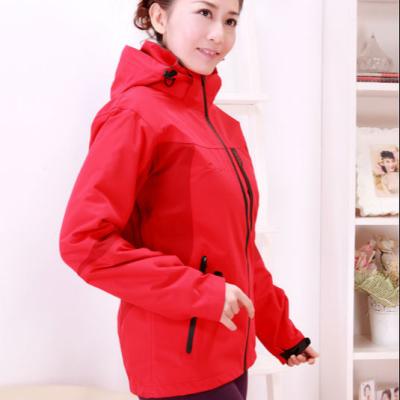 China Sustainable USB Rechargeable Custom Women Electric Battery Winter Hoodie Windproof Heated Jacket for sale