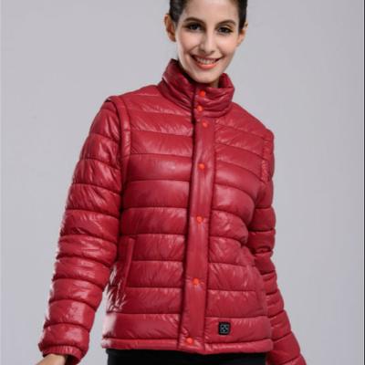 China Cheap Winter 5V USB Rechargeable Women's Breathable Heated Clothes Electric Battery Down Heating Vest Jacket Down Heated Vest for sale