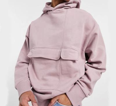 China Custom Anti-Wrinkle Mens Hoodie Pullover Sweatshirt With Big Pocket Casual Oversized for sale