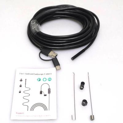 China Type-C 5.5mm Micro USB Borescope Waterproof/Waterproof Interface Smartphone Inspection Camera for sale