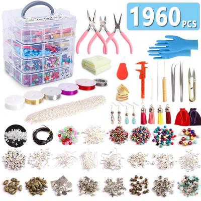 China 4 Layer Acrylic Jewelry Kit Box Jewelry Findings DIY Beading Kit for sale