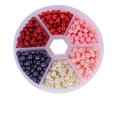 China 720pcs Round 4mm Acrylic Glass Bead Beads DIY Jewelry Beads For Handmade Making for sale