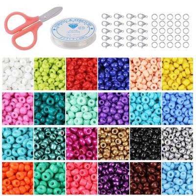 China 24Grigs 2mm 3mm Acrylic Glass Seed 4mm Bead Kit Glass Beads For Jewelry Making DIY Beading Kit for sale