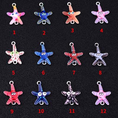 China Starfish charms connector for jewelry making, connector charm for bracelet ALP5015 for sale