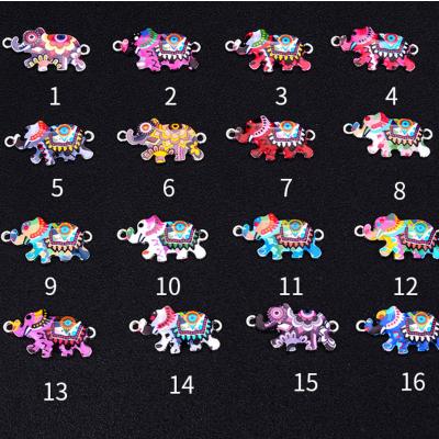 China Elephant charms connector for jewelry making, connector charm for bracelet ALP5016 for sale