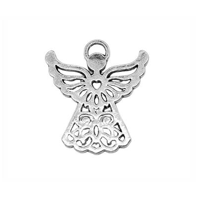 China CLASSIC antique 25x27mm Angel Virgin Mary Charms silver plated for DIY bracelet for sale