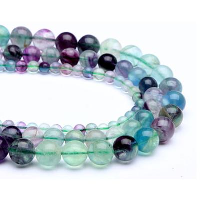 China Natural Stone Opalescent / Fluorite Opalescent Stone Beads Gemstone For Jewelry Making for sale