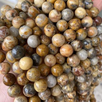 China Natural Stone Opalescent/Crazy Agate Opalescent Lace Beads Gemstone For Jewelry Making for sale