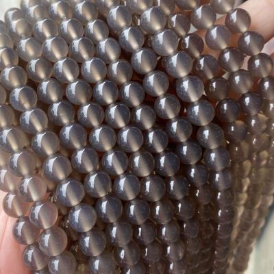 China Manufacture 8mm Opalescent Stone / Opalescent Gray Agate Natura Agate Round 6mm Jewelry Beads for sale