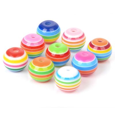 China Rainbow Acrylic Band Around Resin Beads For Jewelry Making for sale