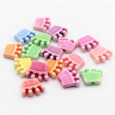 China Kid Acrylic Bead Crown Wash Beads Mix Acrylic Beads For DIY Jewelry Making 0.5kg Per Bag for sale