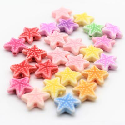 China Acrylic starfish kids pearl wash beads mix acrylic beads for DIY jewelry making 0.5kg per bag for sale