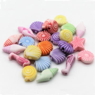 China Sea Animal Child Pearl Wash Acrylic Beads Mix Acrylic Beads For DIY Jewelry Making 0.5kg Per Bag for sale