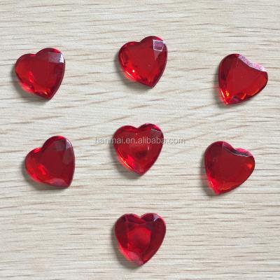 China Flatback 20mm Heart Acrylic Stone for sale