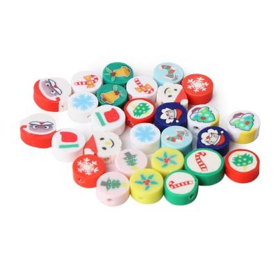 China Christmas Acrylic Polymer Clay Beads For Jewelry Making 100pcs Per Bag for sale