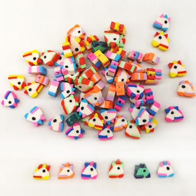 China Clay Unicorn Beads Polymer Clay Ceramic Beads 100pcs Per Bag for sale