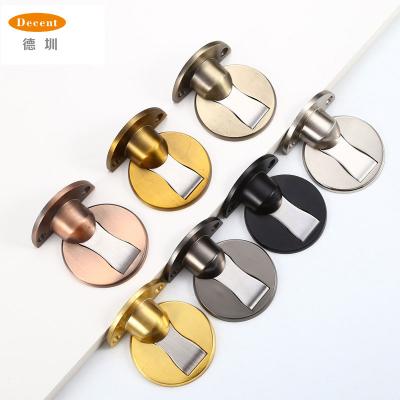 China Modern High Quality Powerful Door Suction Catch Invisible Anti-collision Stainless Steel Magnetic Floor Door stopper for sale