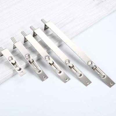 China Modern Security Hardware Stainless steel Material Door Insert Bolt 4/6/8/10/12 inch Wood Door Latch for sale