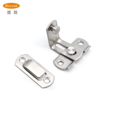 China Modern Furniture Hardware Door Lock Bolt Door Latch 90 Degree Stainless Steel Latch for Sliding Door for sale