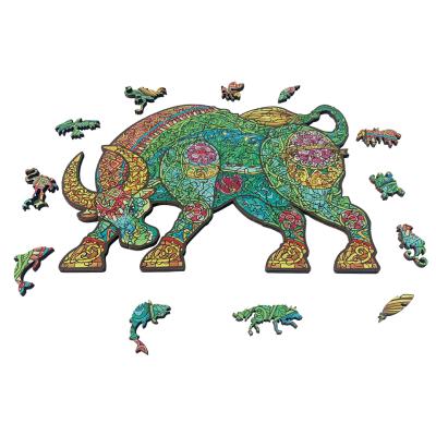 China Cartoon Toy Hot Selling Jigsaw Puzzle Wooden Jigsaw Animal Colorful Wooden Jigsaw Game Beautiful for sale