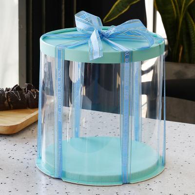 China Recyclable round cake box 4 inch 6 inch 8 inch new 10 inch birthday cake box baking tiered packaging for sale