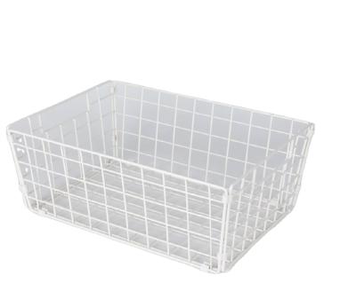 China Assemble Storage Baskets Books and Ware Placement Metal Organizer Home Metal Rack Multifunctional Basket Basket Lightweight Wire Storage Basket for sale