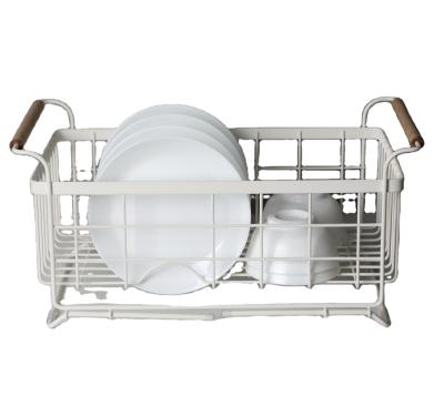 China Multifunctional Single Layer Dish Rack Stored Kitchen Tableware Dish Shelf Storage Rack Metal for sale