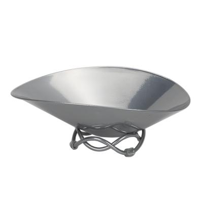 China High Quality Modern Wavy Wave Fruit Bowl Stainless Steel Bowl Fruit Dish Deep Wave Bowl for sale