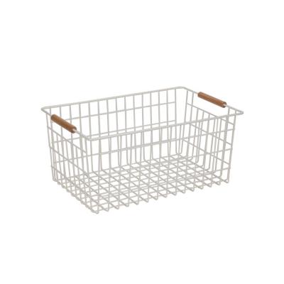 China Huge Organizer High Quality Metal Home Storage Metal Trash Basket Woven Storage Viable Basket for sale