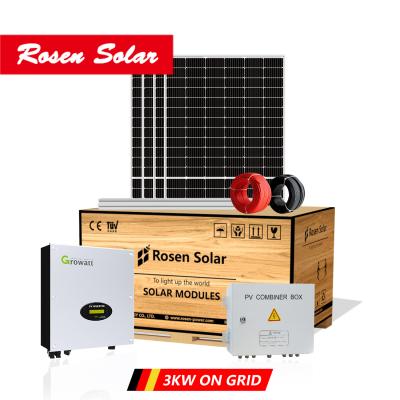 China 3kva Solar Home System 3000w Solar System On Grid Solar System for sale