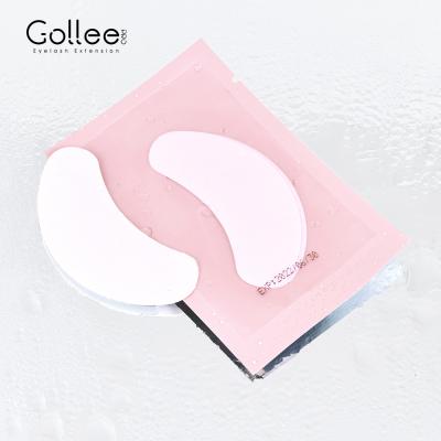 China Gollee best quality lint free protection eyelash extension biogel private label slim collagen under hydrogel lint free eye patches for gel patch eyelash extensions for sale