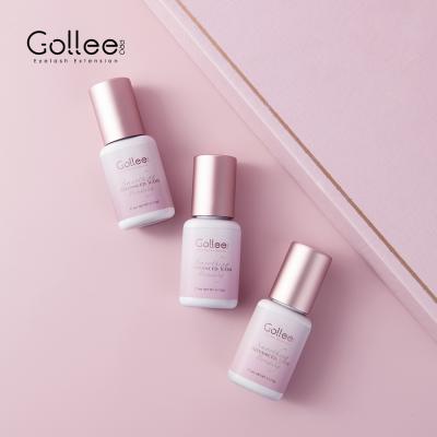 China Glue For Eyelash Gollee Korea Pink Glue No Fumes Fast Dry Logo Professional Super Power Glue For Best Private Label Eyelash Extension Glue for sale