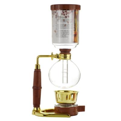 China WITH LID Belgian Luxury Royal Family Balance Siphon Siphon Coffee Maker Gold Color for sale