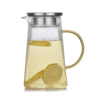 China Ecocoffee Household Jug Stocked Glass Water Jug With Handle for sale