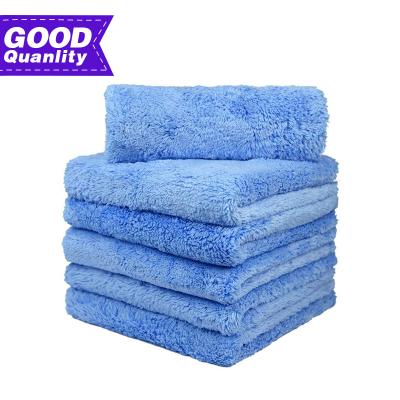 China Disposable No Seams Car Wash Plush Microfiber Quick Drying Edgeless Towel For Car for sale