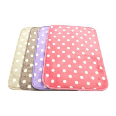 China Sustainable OEM Size 40x60cm Non Slip Super Absorbent Microfiber Bath Floor Mat for sale