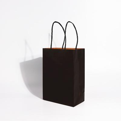 China Recycled Materials Printed Kraft Paper Bag Custom With Handle Coffee Bags for sale