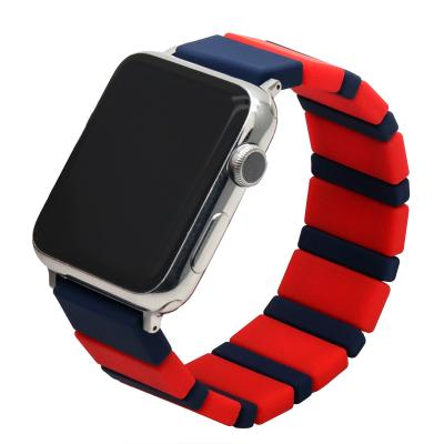 China Luxury Water Resistant Designers Sport Silicone Smart Watch Band Strap For Apple Watch Bands for sale