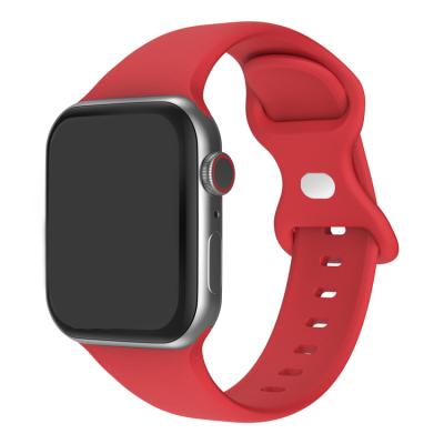 China Durable Water Resistant Silicone Sport Band For Apple Watch Band 7 Series 6 5 4 3 Watch Strap Rubber Wrist Bands For Apple Watch 42mm Strap for sale